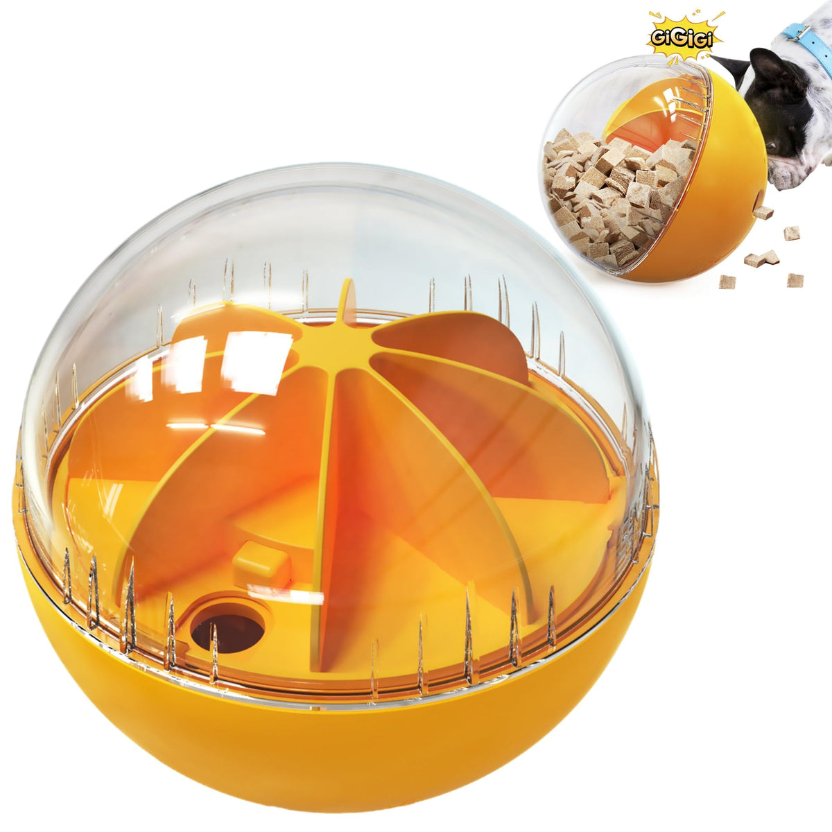 DollSheriffgoo Juguete interactivo para perros con bola sonora para estimular juego y exploración