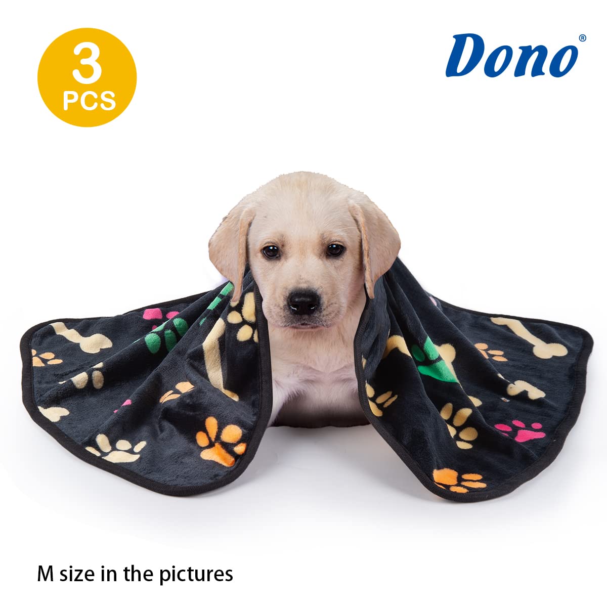 Manta Dono, doble cara felpa, diseño de hueso para mayor comodidad