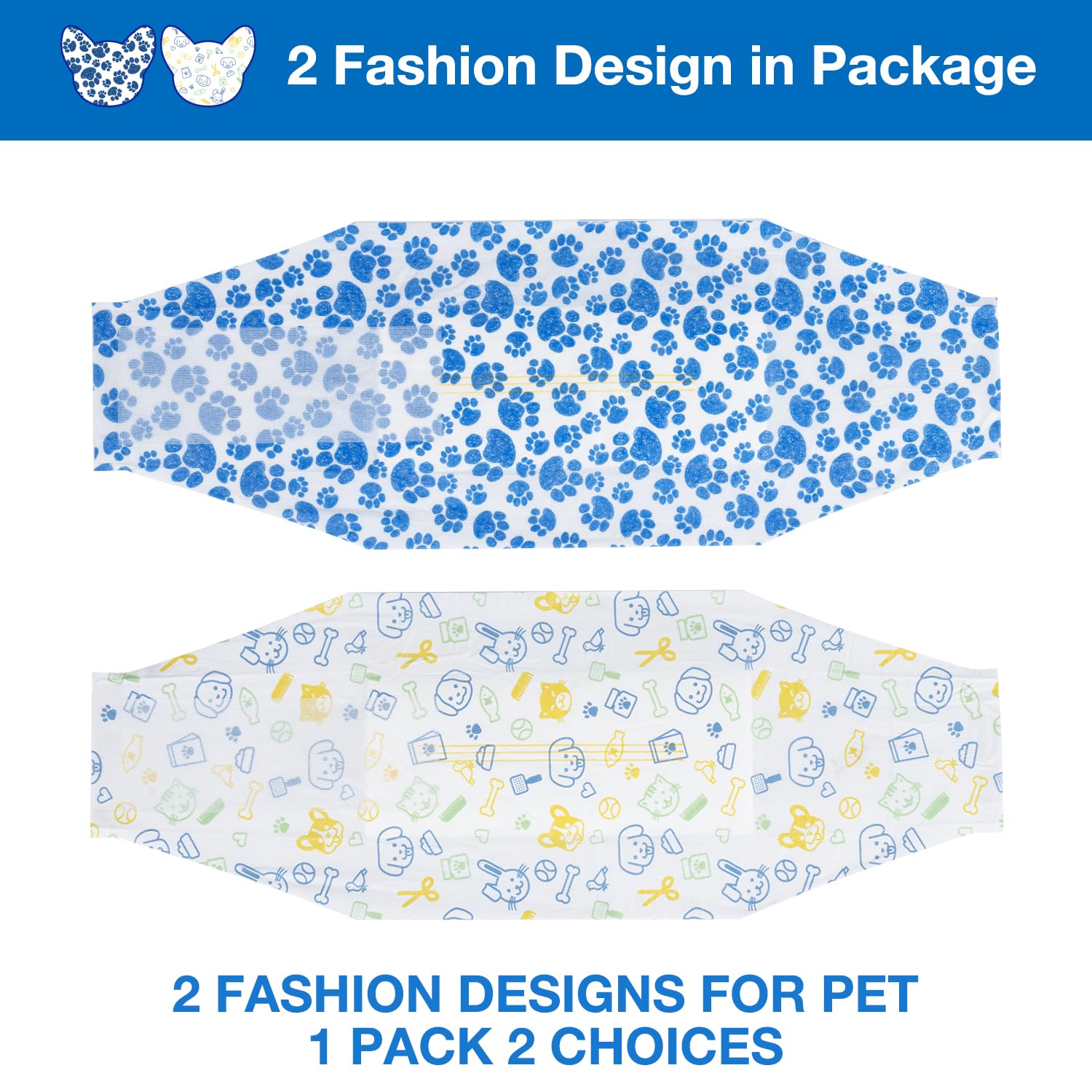 Pañales Dono con diseño de perro, ajuste cómodo para perros pequeños.
