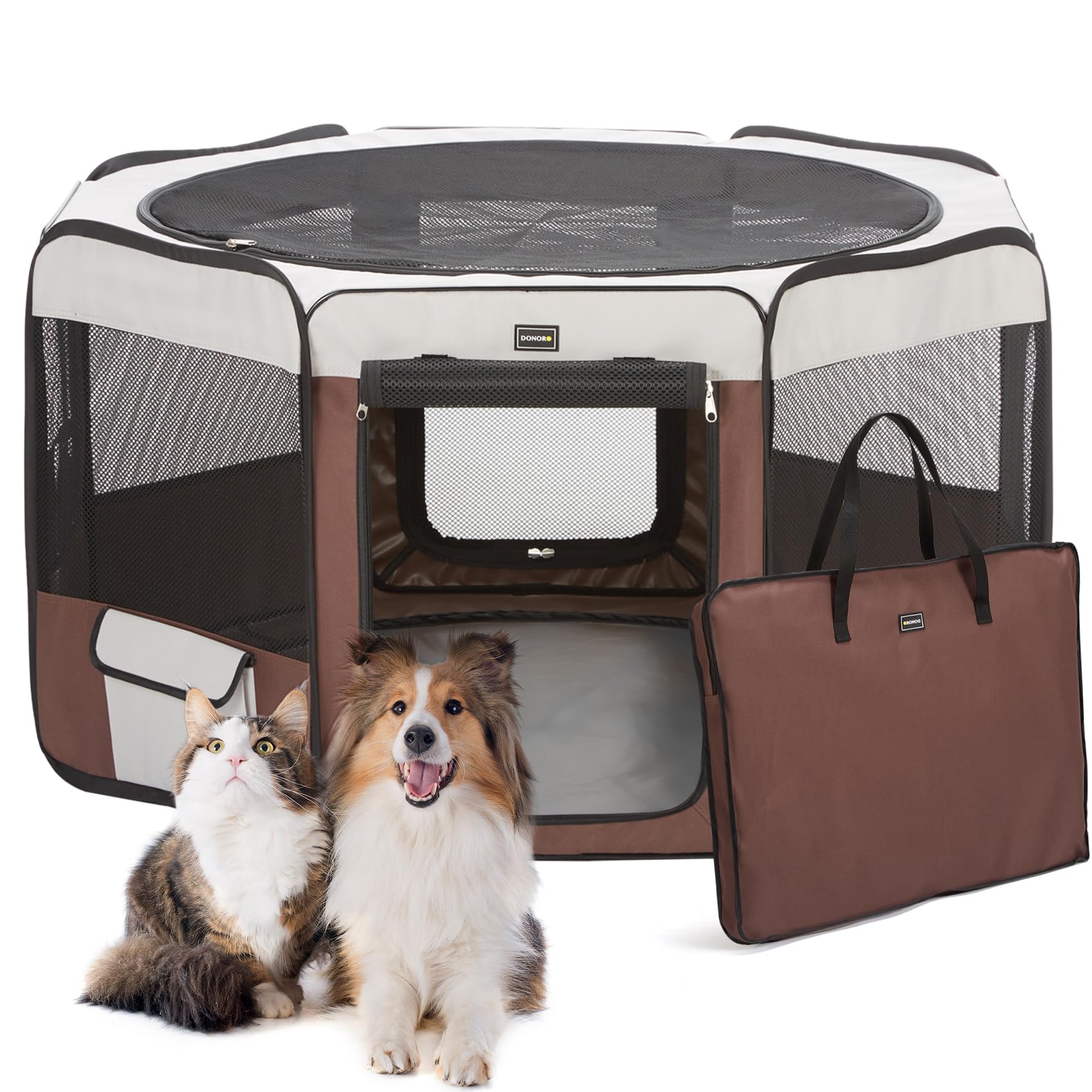 Donoro jaula-juego-perros-portatil, ideal para viajar con mascotas