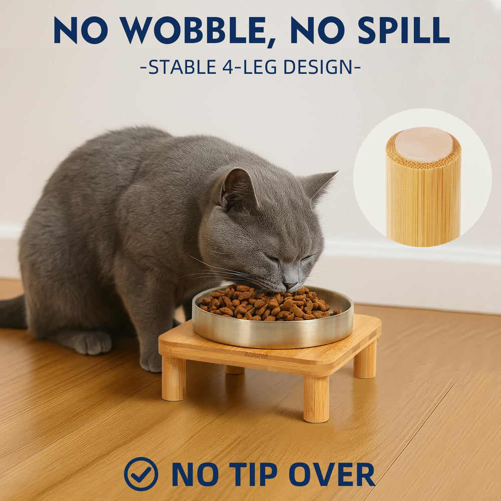 DoogCat: tazones de acero inoxidable de 14 cm para higiene y durabilidad.