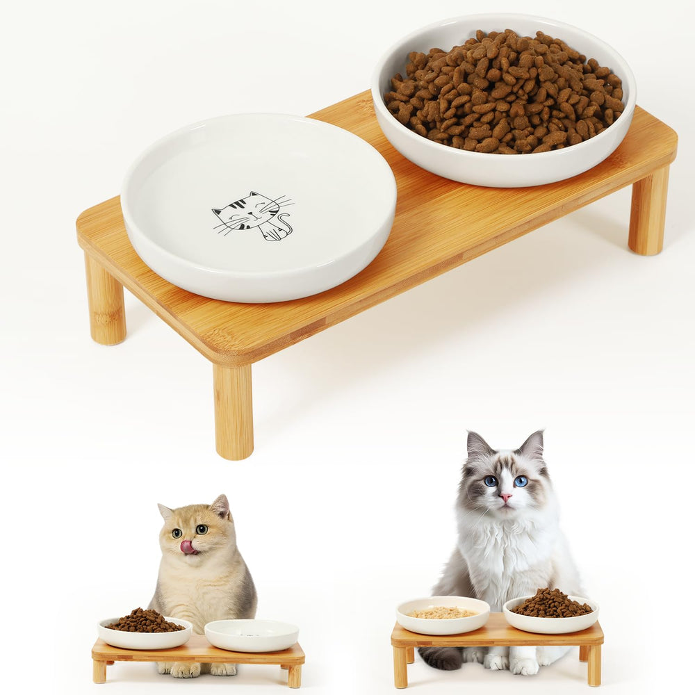 DoogCat tazones aptos para lavavajillas y microondas.