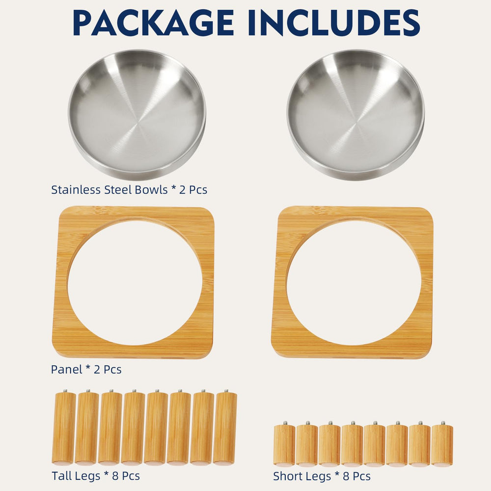 DoogCat: conjunto de dos tazones plateados para casa.