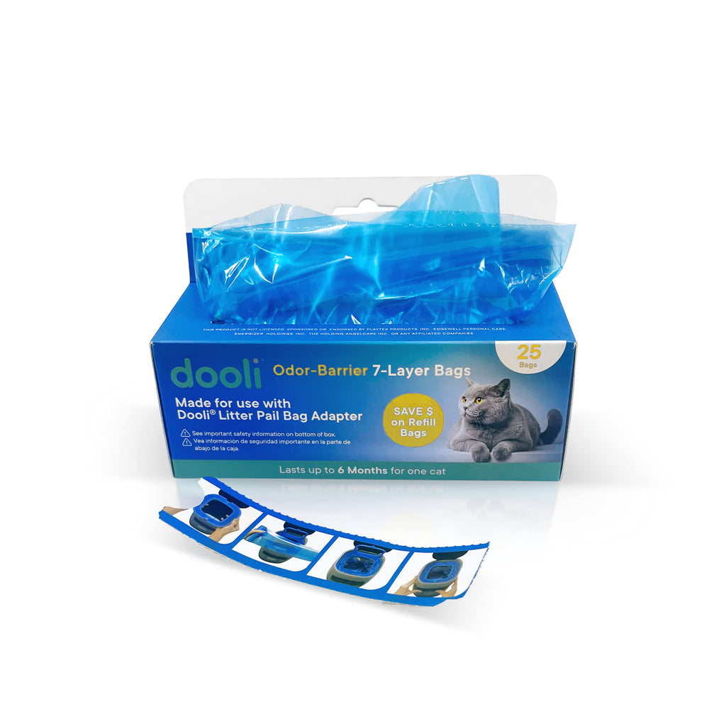 Recargas dooli para cubo Litter Genie Plus, instalación rápida y compatibilidad asegurada.