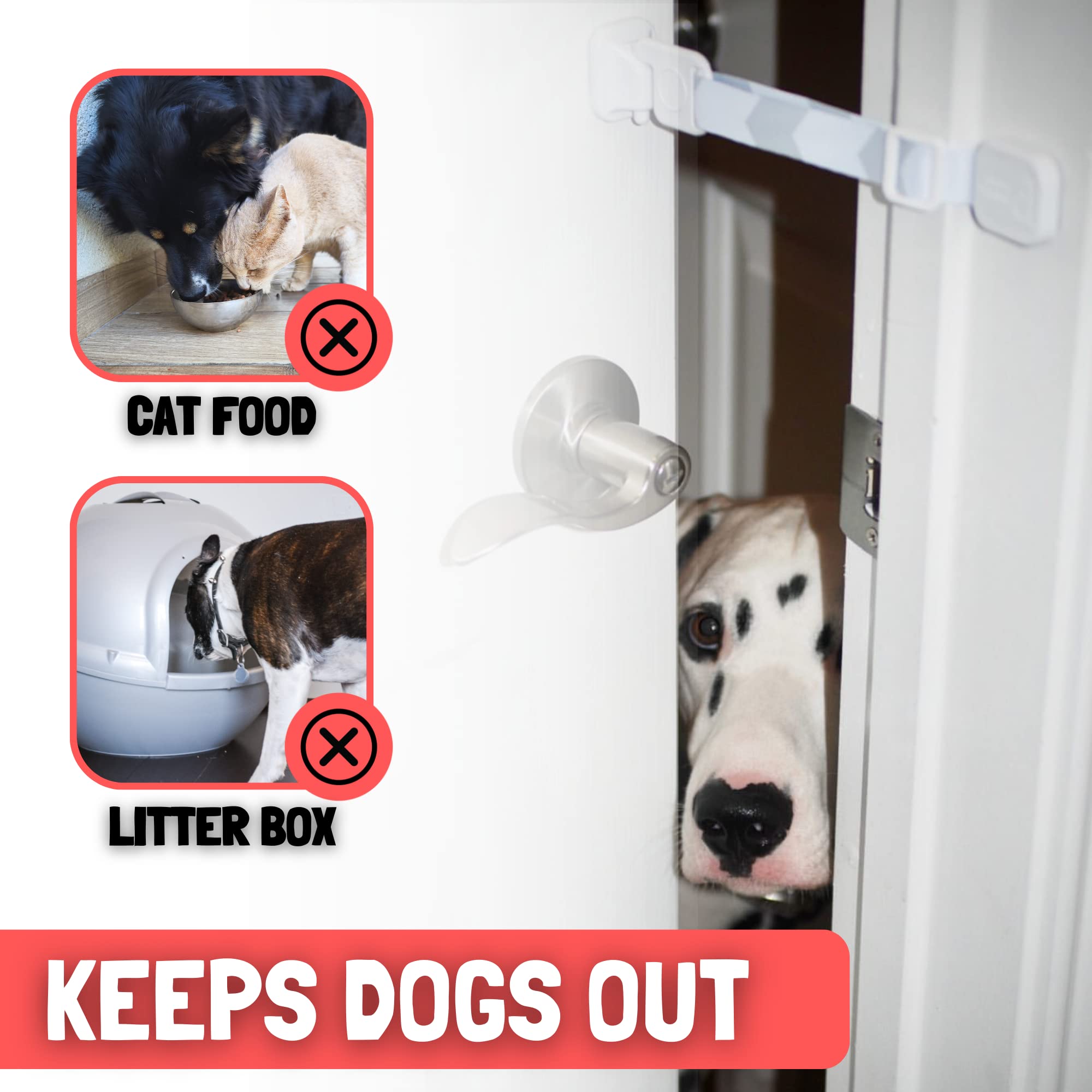 Door Buddy protección a prueba de perros para caja de arena de gatos