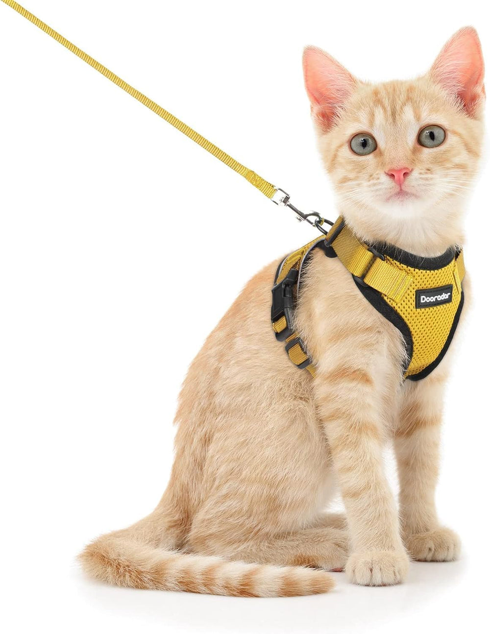 Dooradar arnés gato malla transpirable para paseos cómodos y frescos