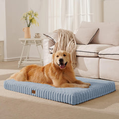 Cama ortopédica DOPEDIO para perros grandes en azul, soporte para articulaciones.