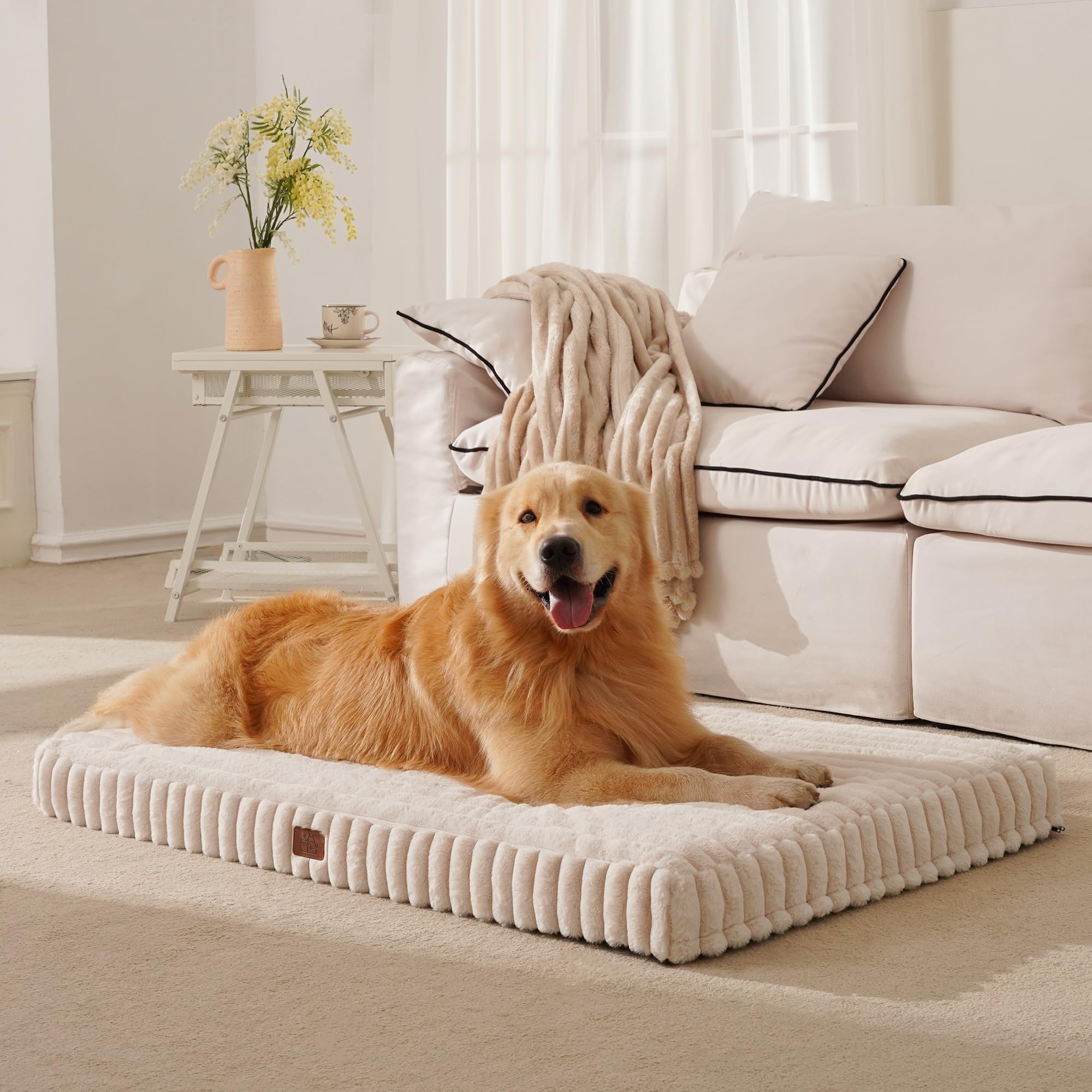 DOPEDIO cama ortopédica extralarga, vista frontal; soporte para caderas y articulaciones.