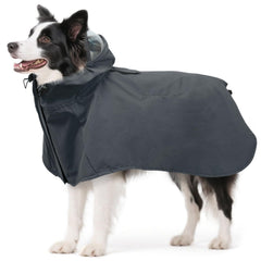 Capa impermeable Dora Bridal para perro XL con capucha clara para visibilidad