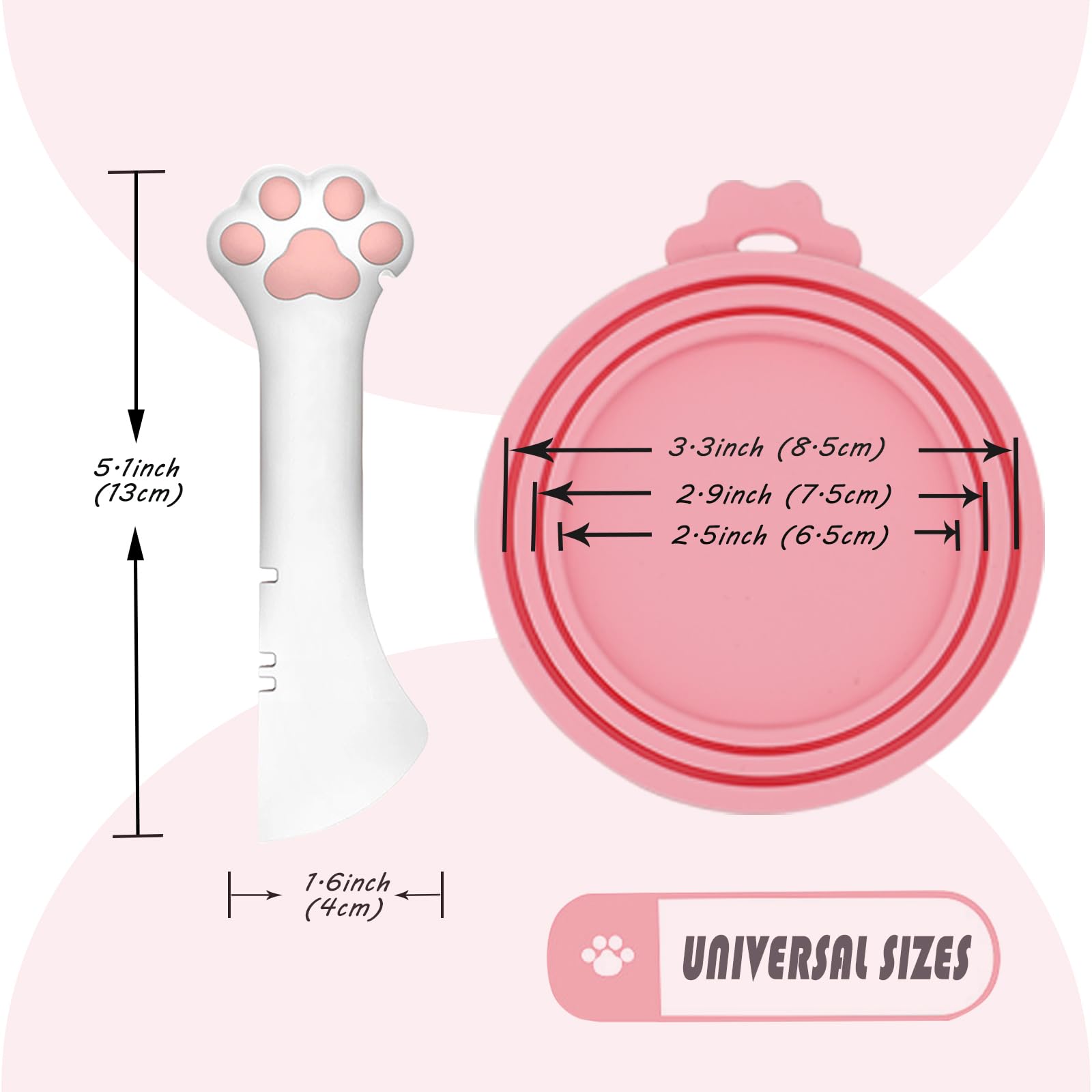 DORUI tapas-latas-hermeticas-rosa fácil de lavar y apto para lavavajillas.