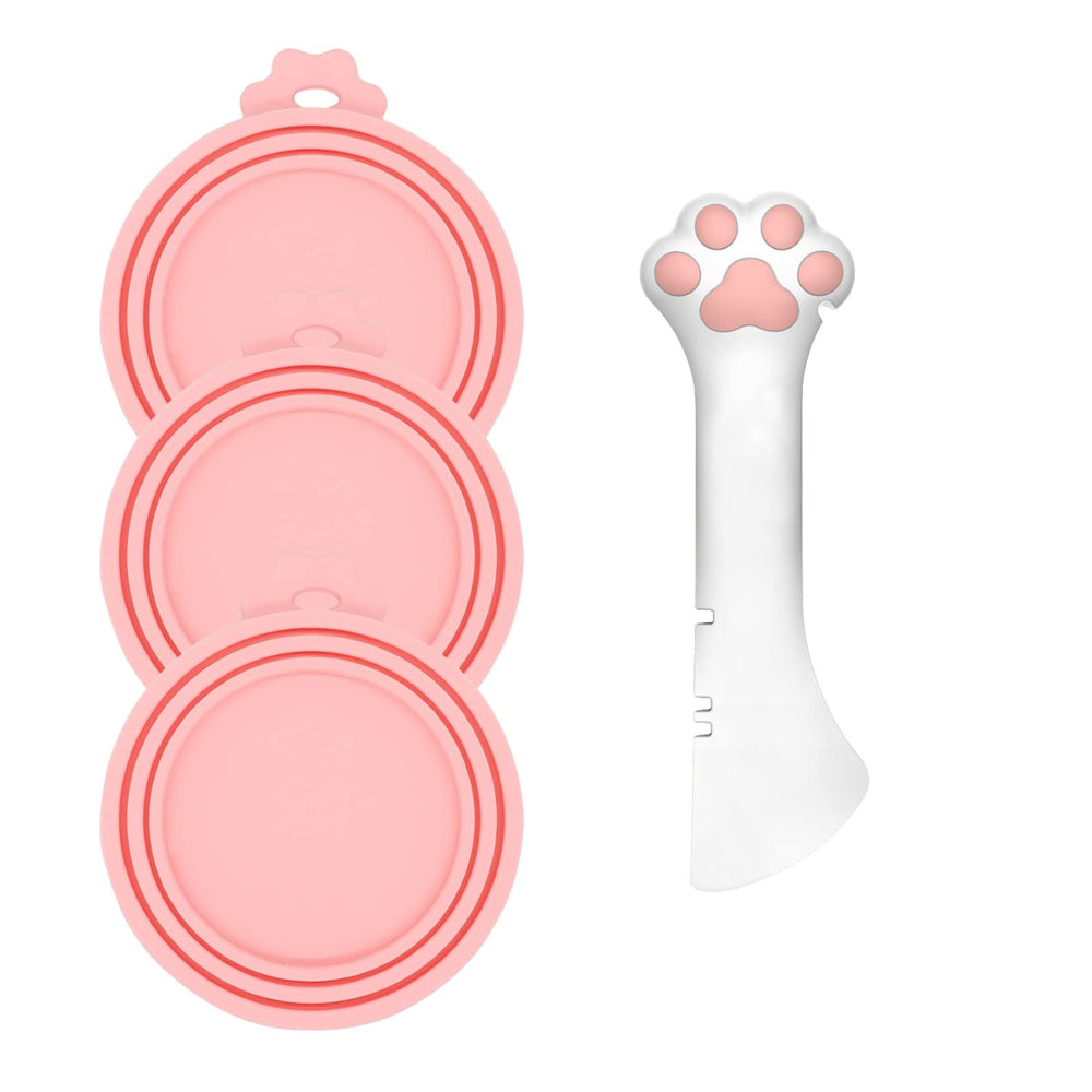 DORUI tapas-latas-pata-rosa, cierre hermético para conservar la comida de mascotas.