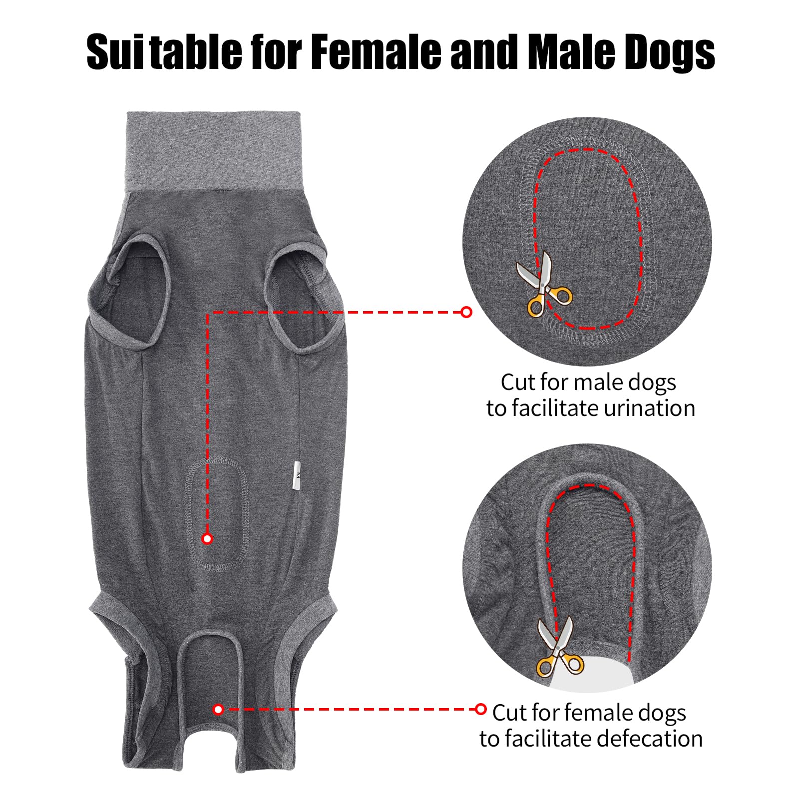 Tejido elástico que se adapta al cuerpo del perro con Dotoner