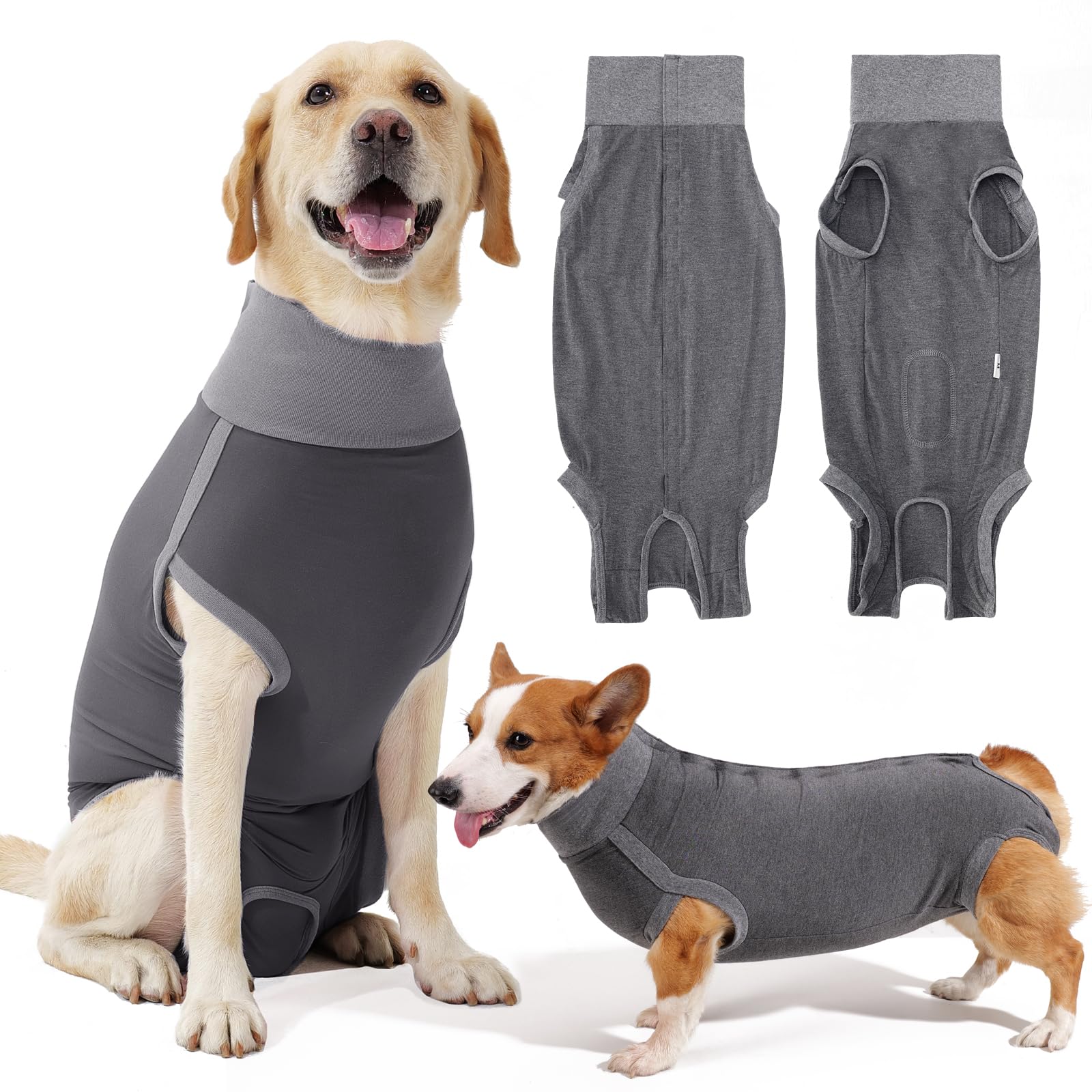 Funda de recuperación Dotoner vista frontal con ajuste cómodo para perro