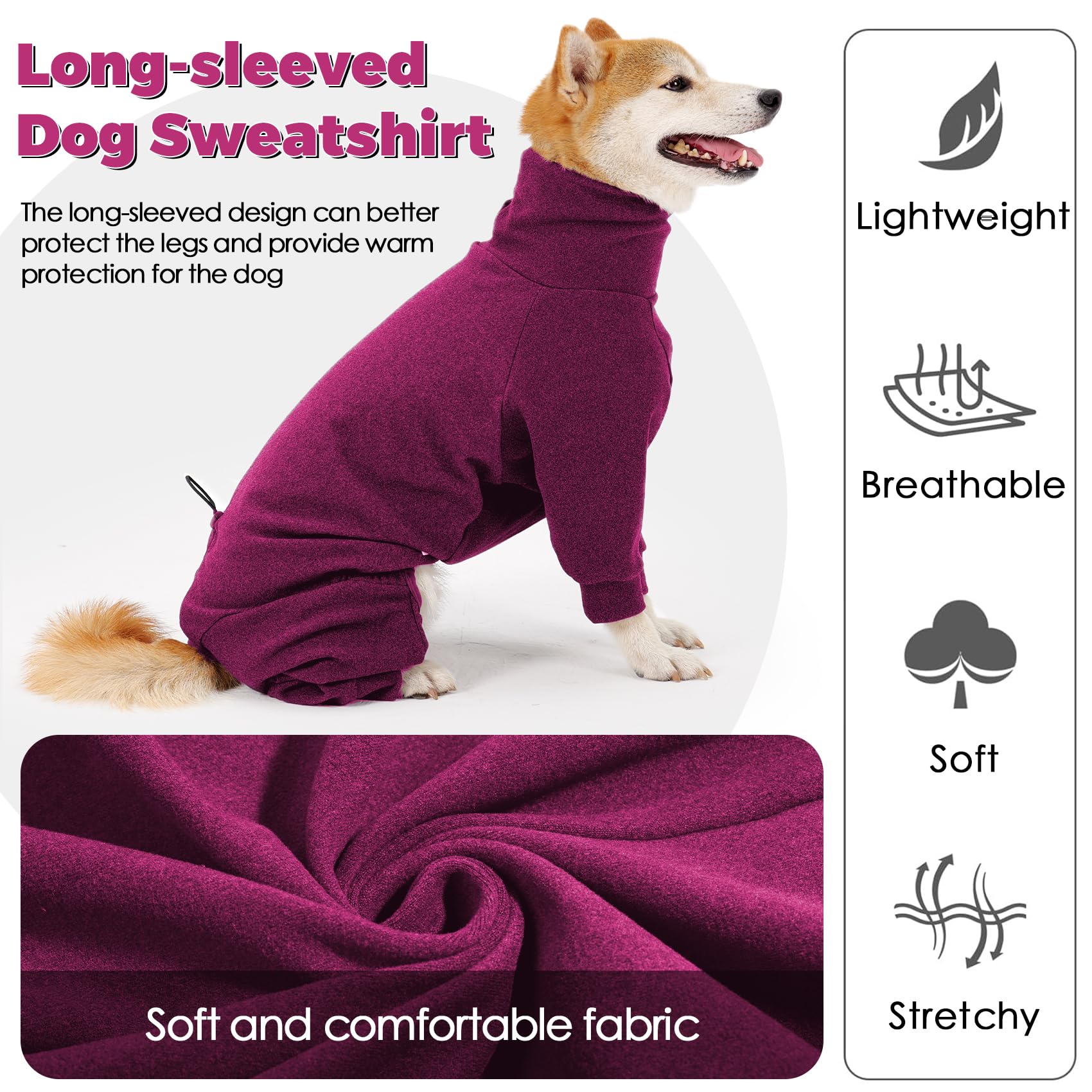 Dotoner Pullover para perros, diseño ergonómico que favorece el movimiento.