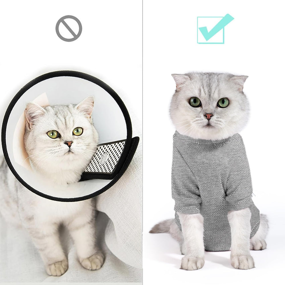 Dotoner traje recuperación gato diseño anti-lamer, protege la zona quirúrgica
