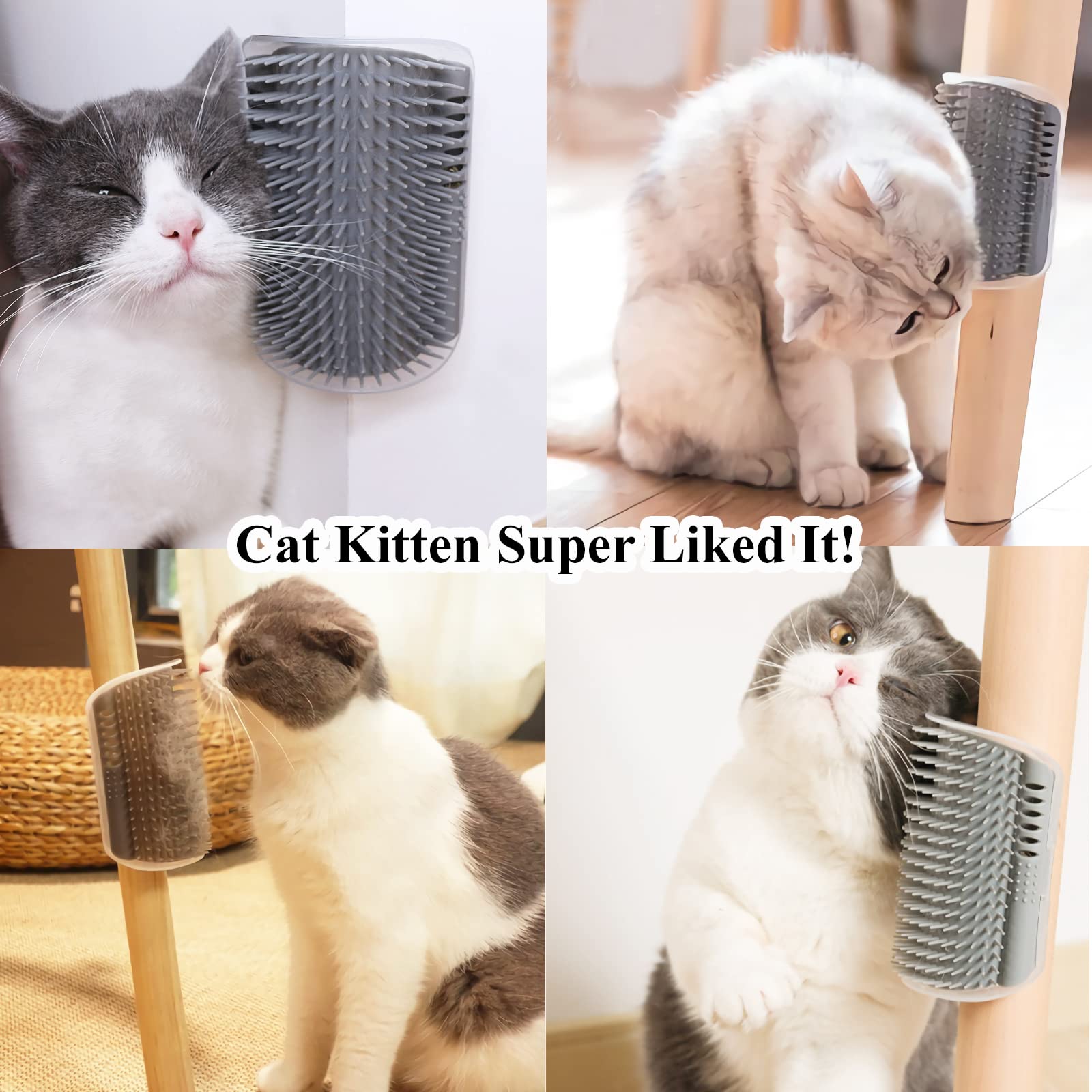 Double 2 C: cepillo de rostro suave para gatos, masaje suave durante el juego.
