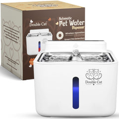 Bebedero Double Cat automático de alta capacidad para perros y gatos.