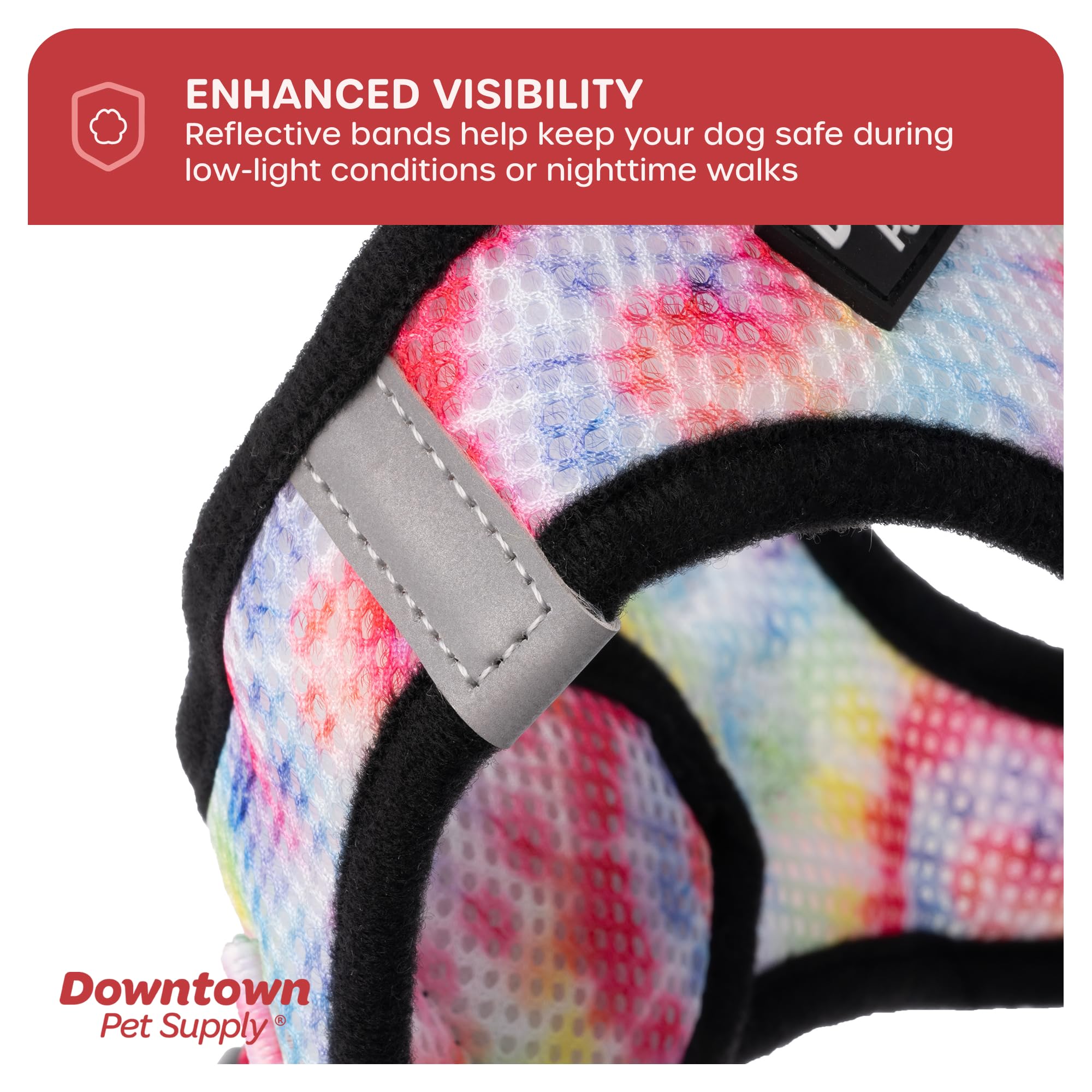Downtown Pet Supply diseño tie-dye cómodo para paseos agradables