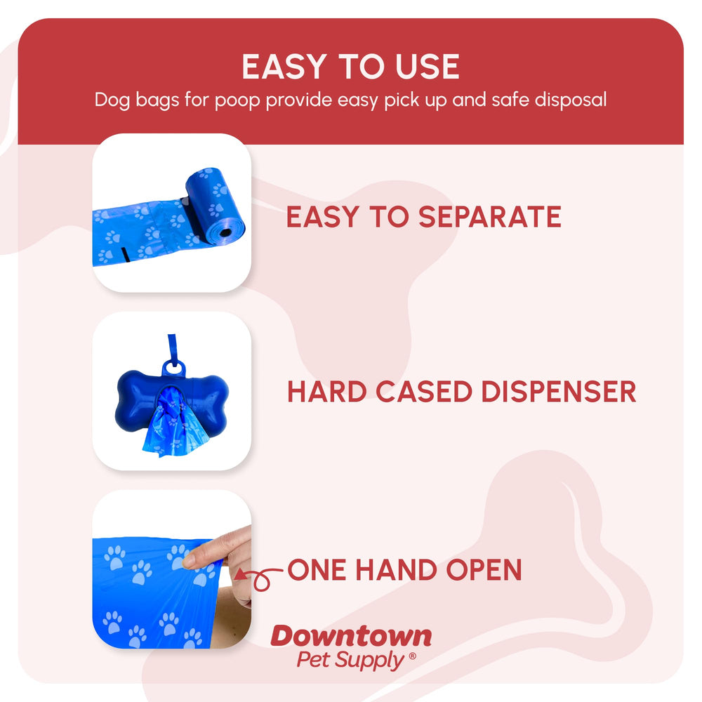dispensador en forma de hueso de Downtown Pet Supply, clip seguro para correa
