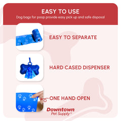 dispensador en forma de hueso de Downtown Pet Supply, clip seguro para correa