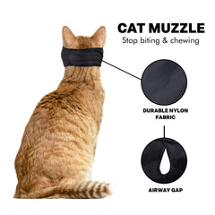 Muzzle gato ajustable con velcro para un ajuste rápido y suave
