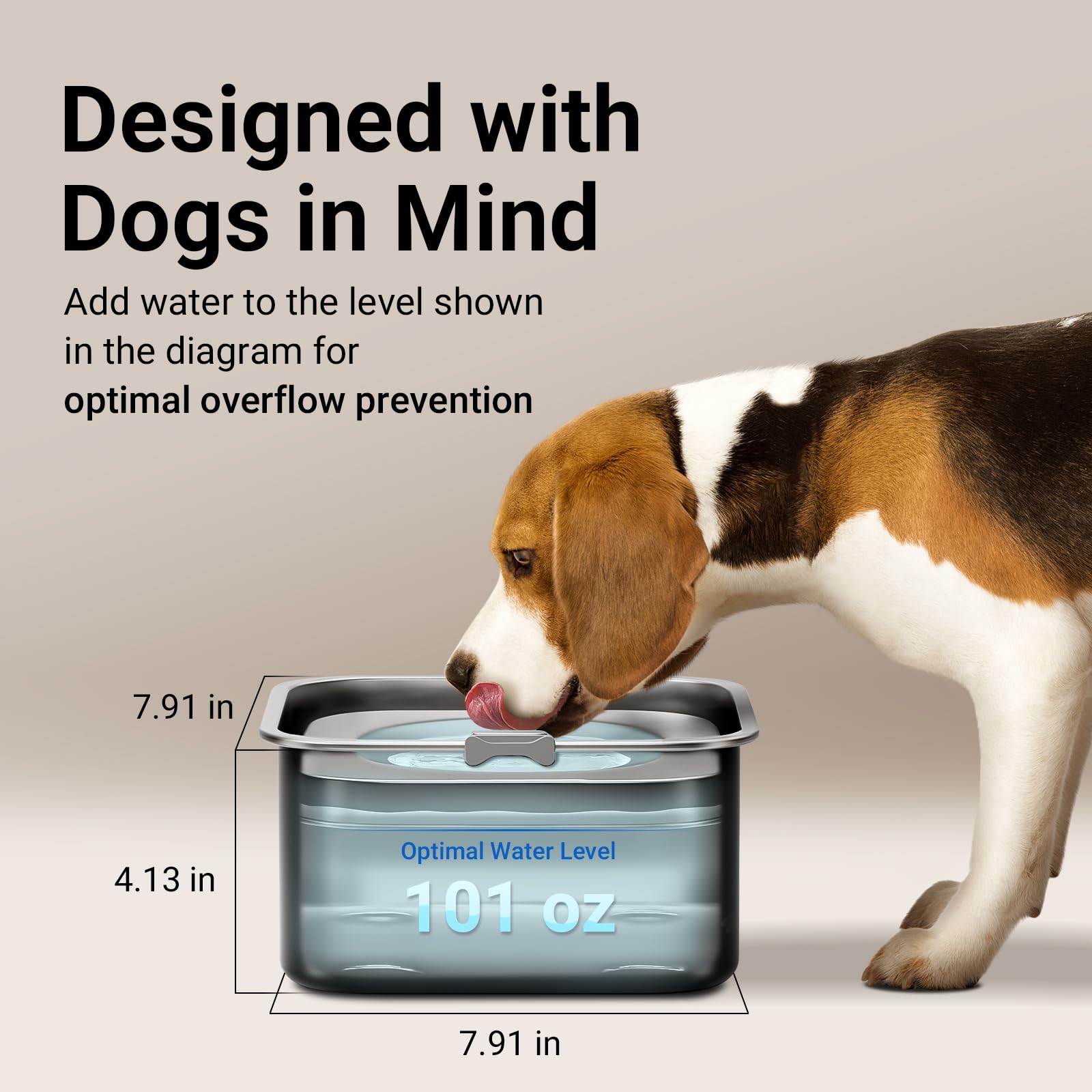 DownyPaws acero inoxidable apto lavavajillas para limpieza fácil.