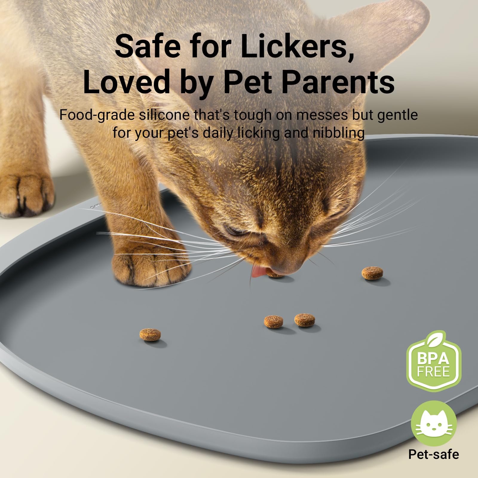 Alfombrilla DownyPaws sin BPA ideal para comidas diarias.