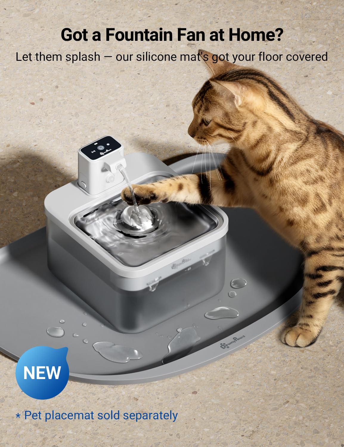 Sistema de filtración DownyPaws mejora sabor y pureza del agua.