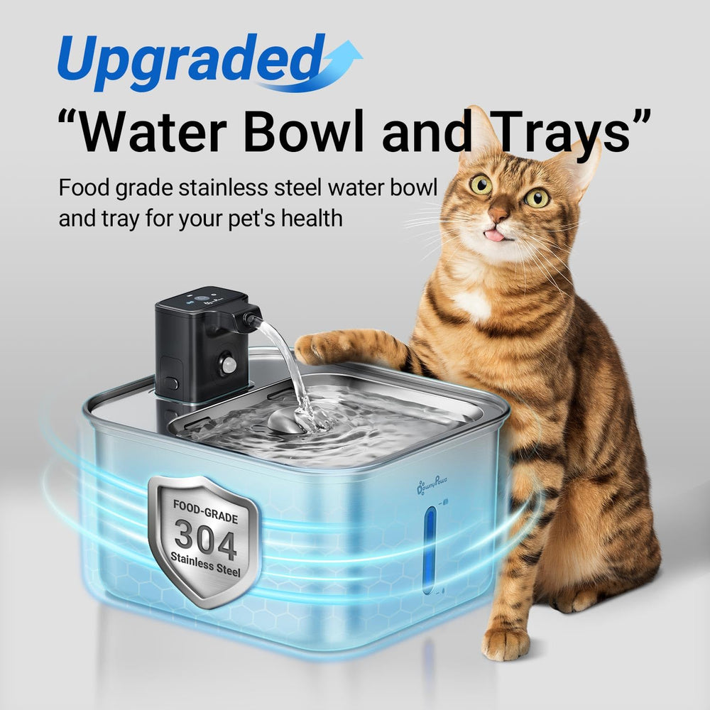 Fuente DownyPaws sin cables facilita ubicarla en cualquier habitación.