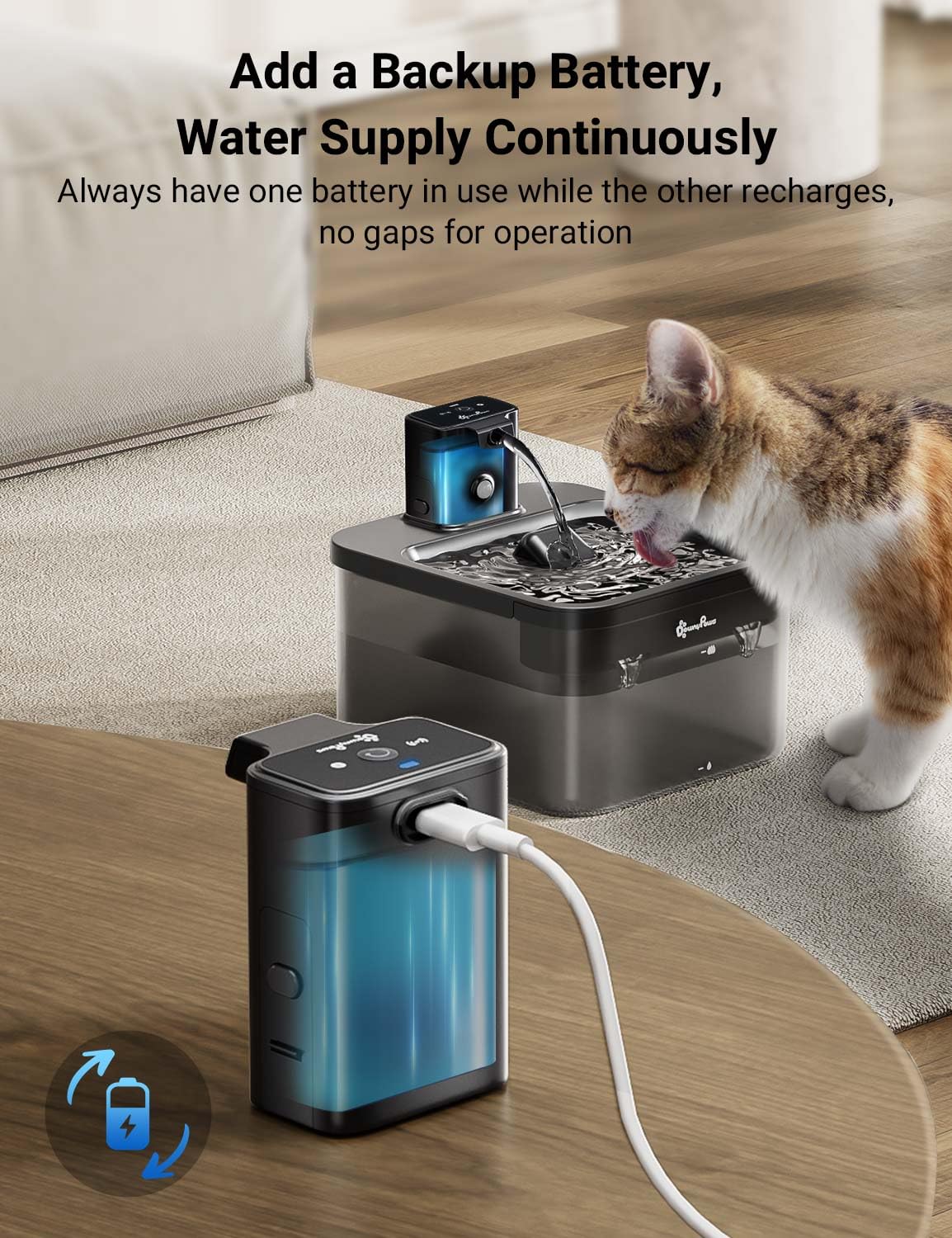 DownyPaws material-abs-resistente: durabilidad para repuestos de fuentes.
