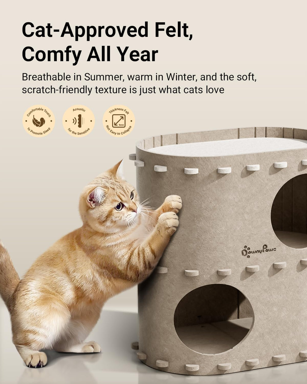Perchas elevadas DownyPaws, para trepar y observar desde arriba