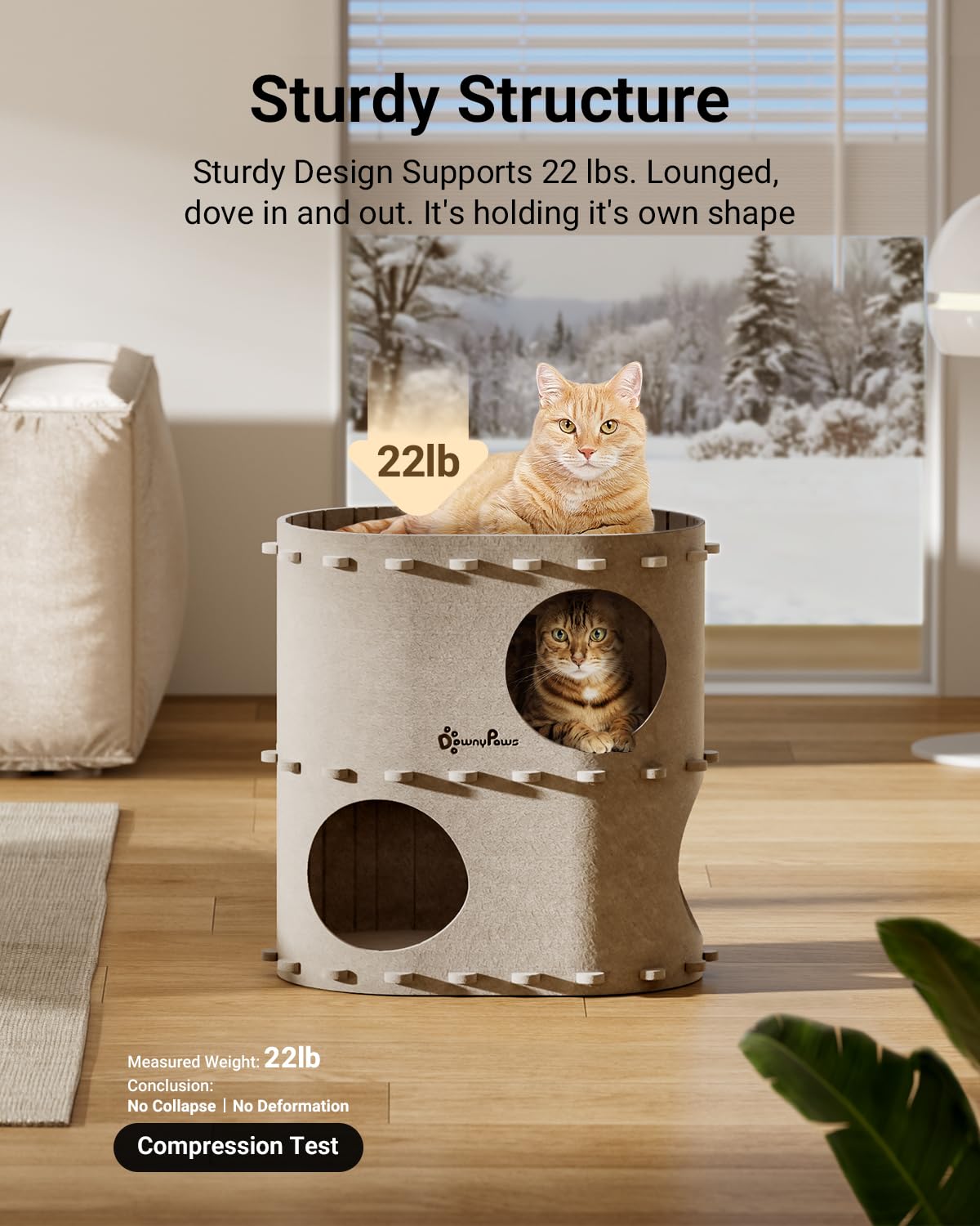 Rincón seguro DownyPaws, zona oculta para gatos ansiosos
