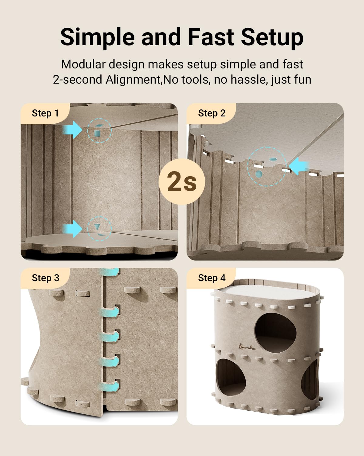 Tono crema DownyPaws, complemento suave para la decoración del hogar