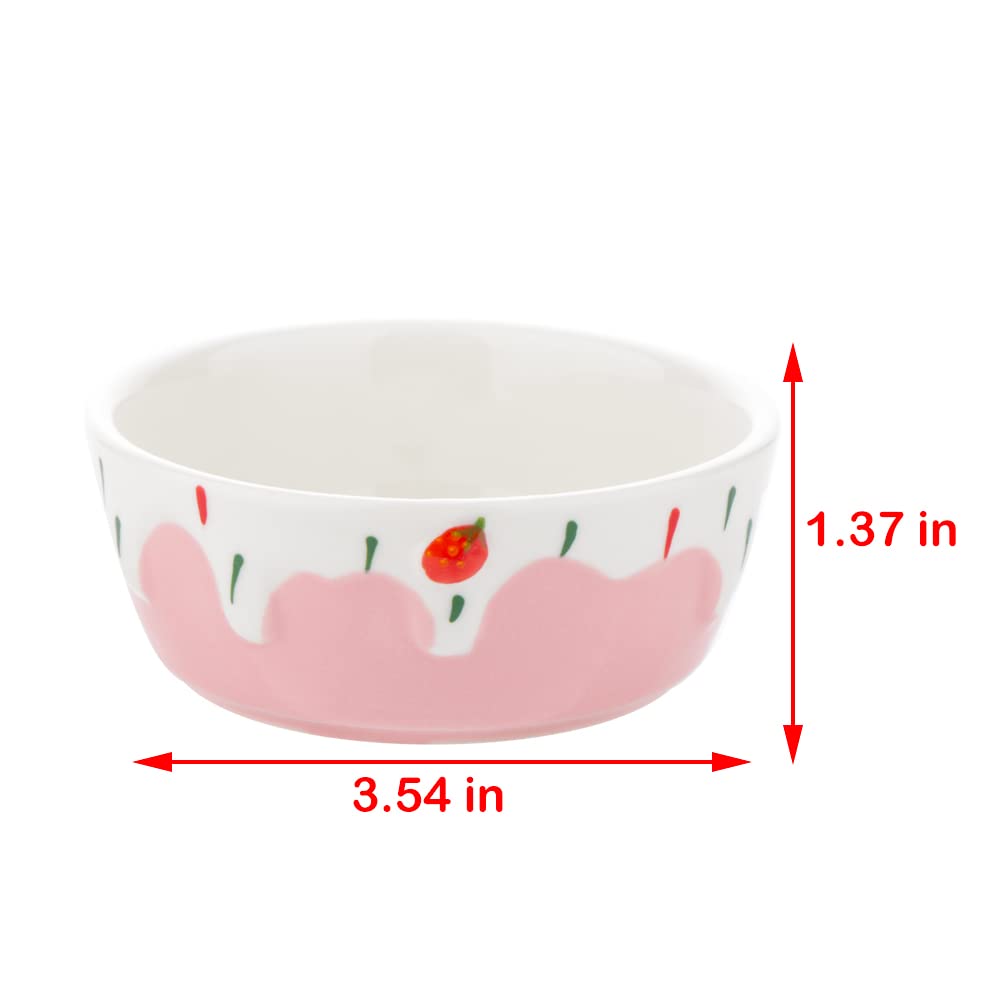 DQITJ tazón cerámico para alimentación de mascotas pequeñas, colores rosa o rojo.