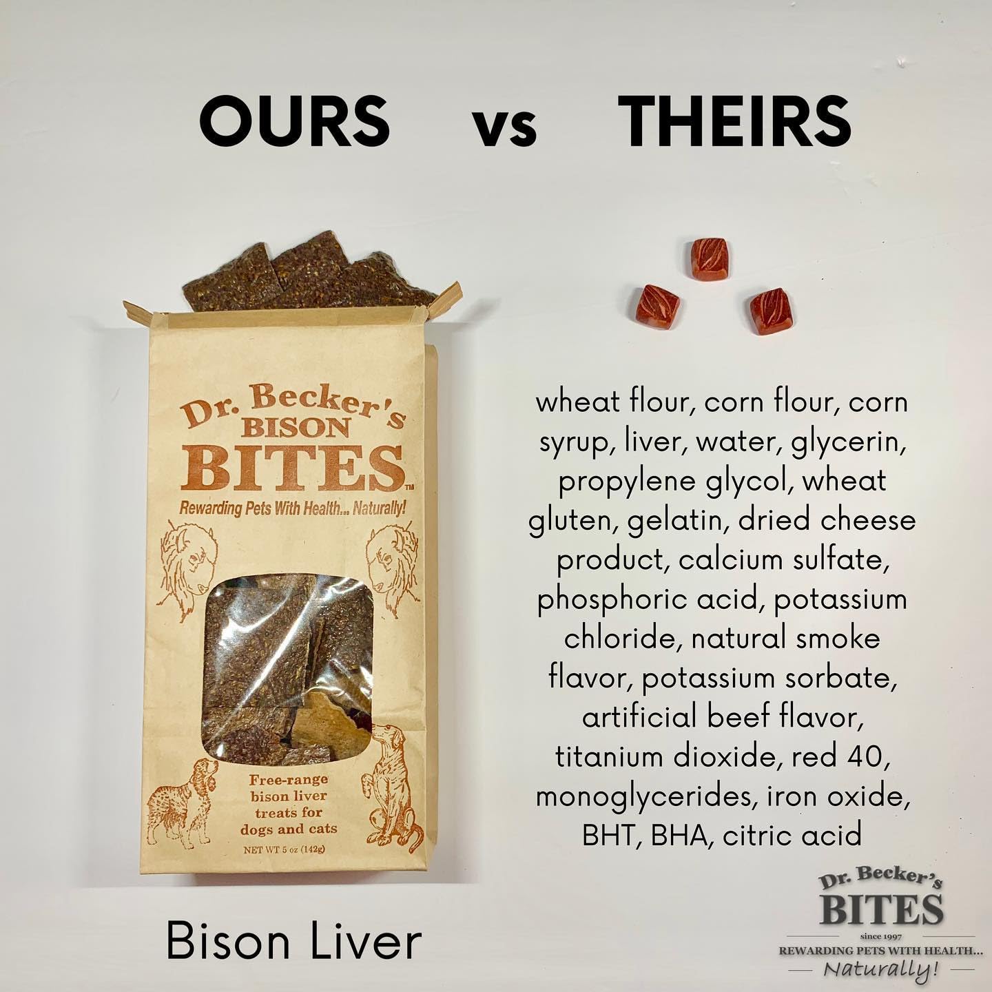 Dr. Becker's Bison Bites sin gluten como premio saludable