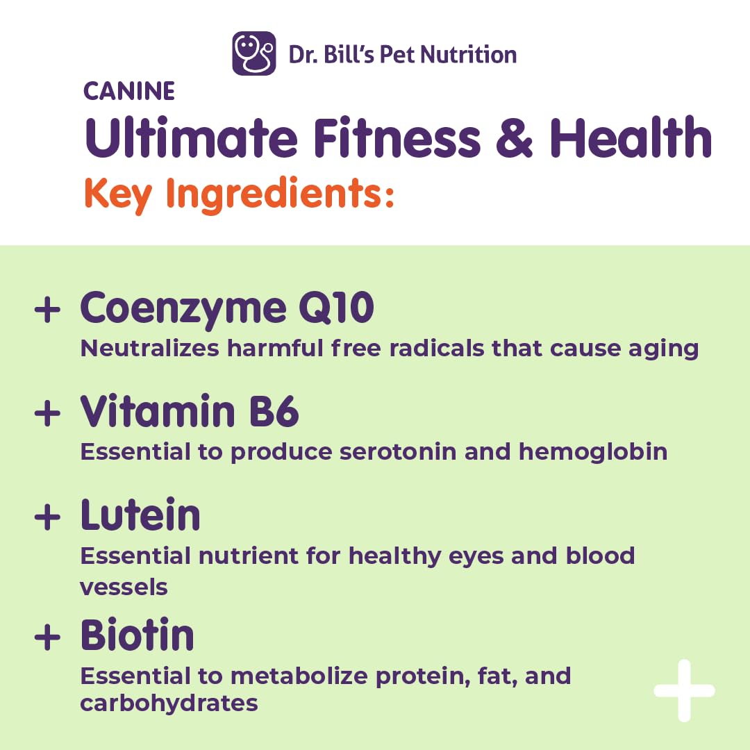 Dosis diaria de Dr. Bill's Canine Ultimate Fitness para resistencia