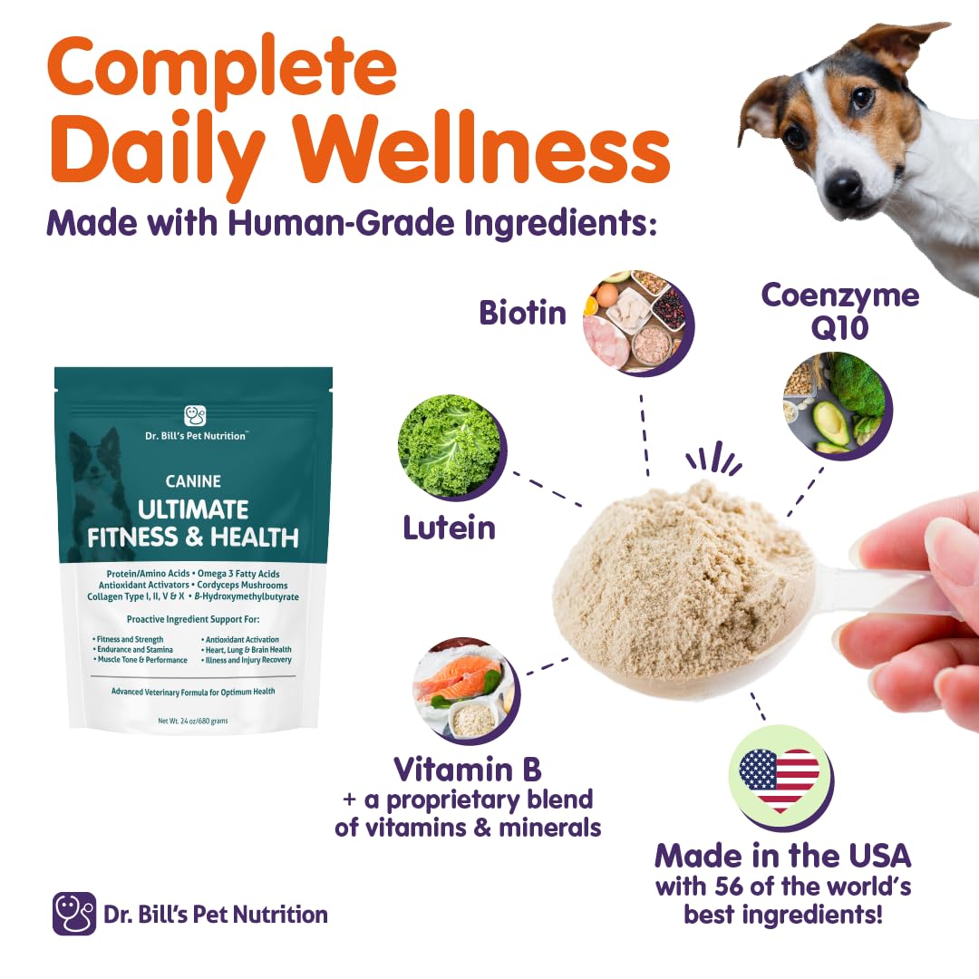 Vitamina E en Dr. Bill's Canine Ultimate Fitness para perros