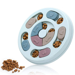 DR CATCH Puzzle interactivo para perros en azul, mejora la interacción al comer