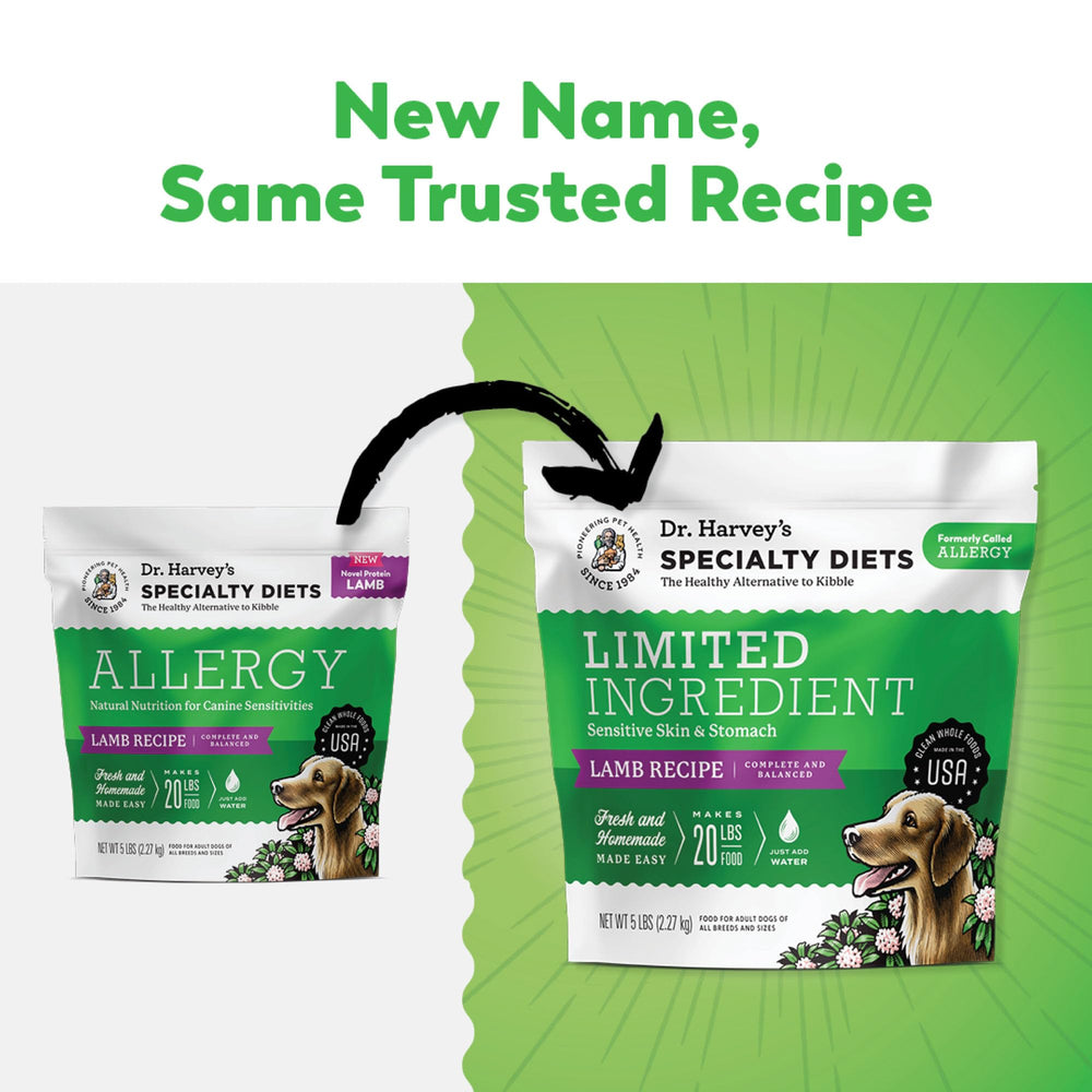 Bolsa de Dr. Harvey's de 5 libras, alimento completo para perros.