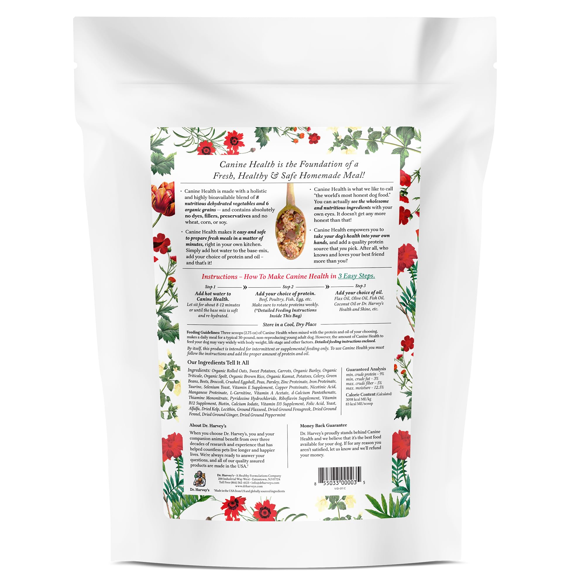 Dr. Harvey's Canine Health Miracle: opción para personalizar con proteína y aceite saludables.