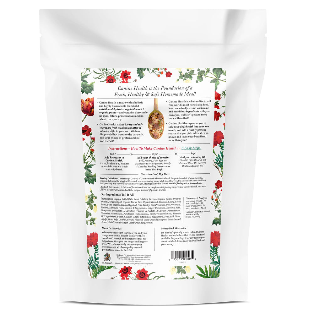 Dr. Harvey's Canine Health Miracle: opción para personalizar con proteína y aceite saludables.