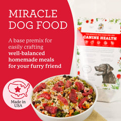Dr. Harvey's Canine Health Miracle: base con granos orgánicos para energía sostenida.