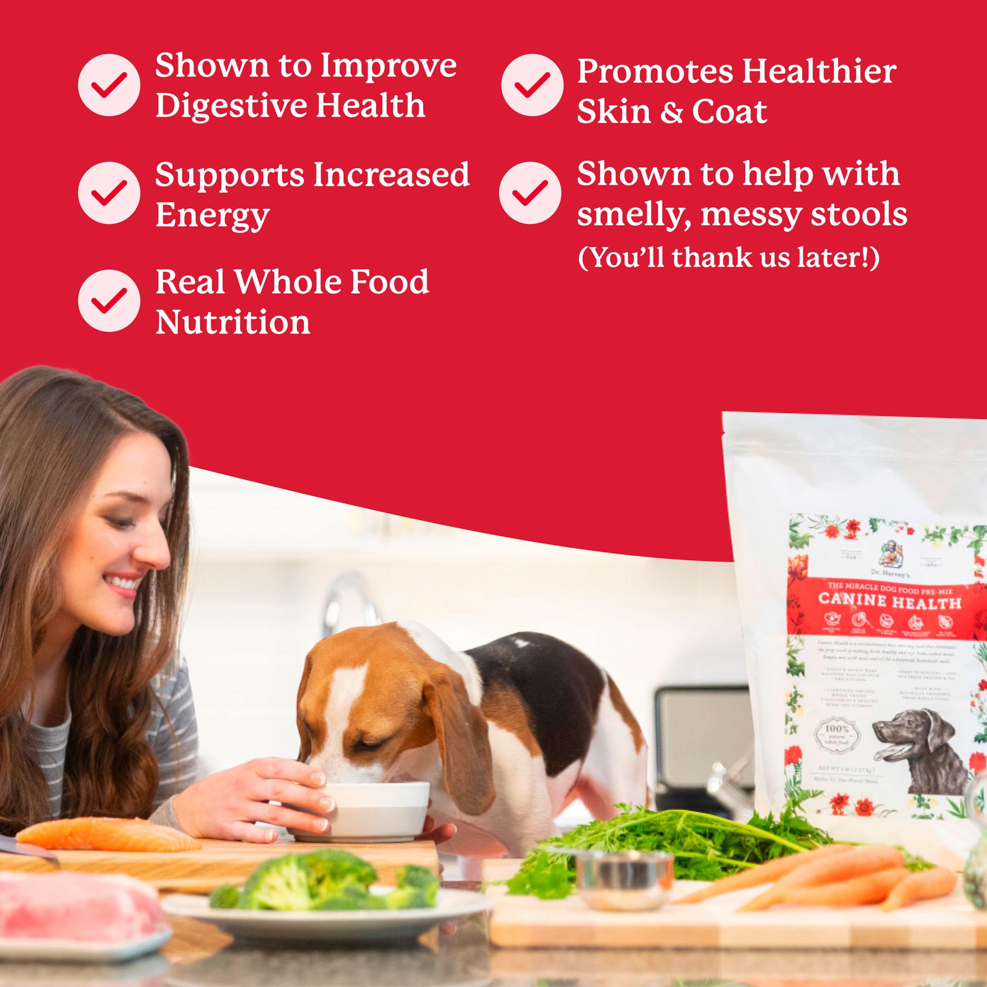 Dr. Harvey's Canine Health Miracle: preparación rápida para comidas caseras.