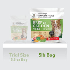 Dr. Harvey's Beef & Garden Veggies, ingredientes clave para nutrición equilibrada.