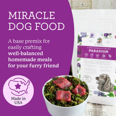 Dr. Harvey's Paradigm Green Superfood con ingredientes deshidratados sin granos para perros.