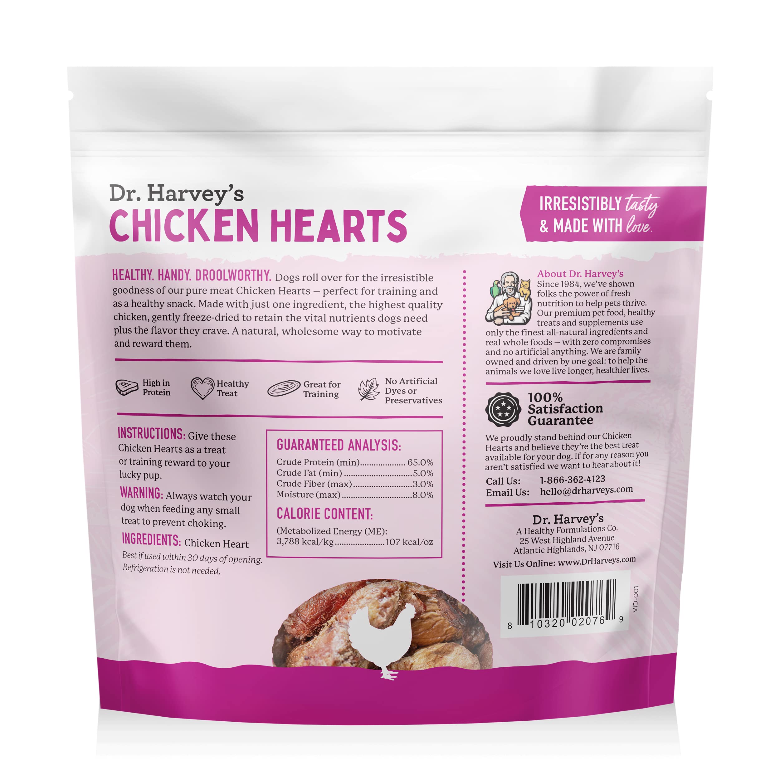 Dr. Harvey's proteína 100% natural para perros activos.