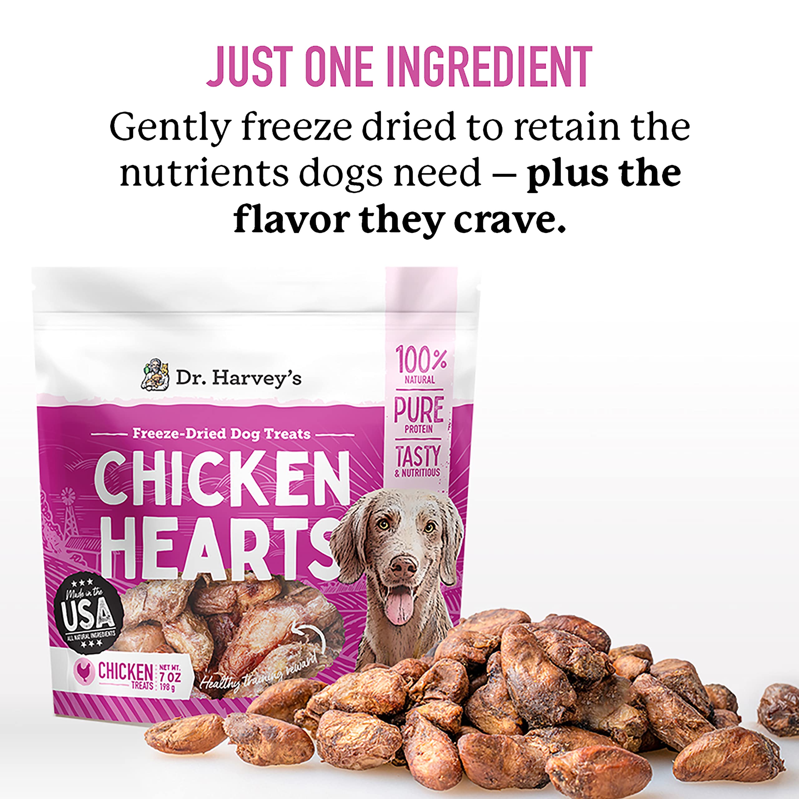 Dr. Harvey's snack saludable para perros durante el día.