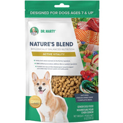 Dr. Marty Nature's Blend en bolsa, alimento liofilizado para perros mayores mejora vitalidad y movilidad.