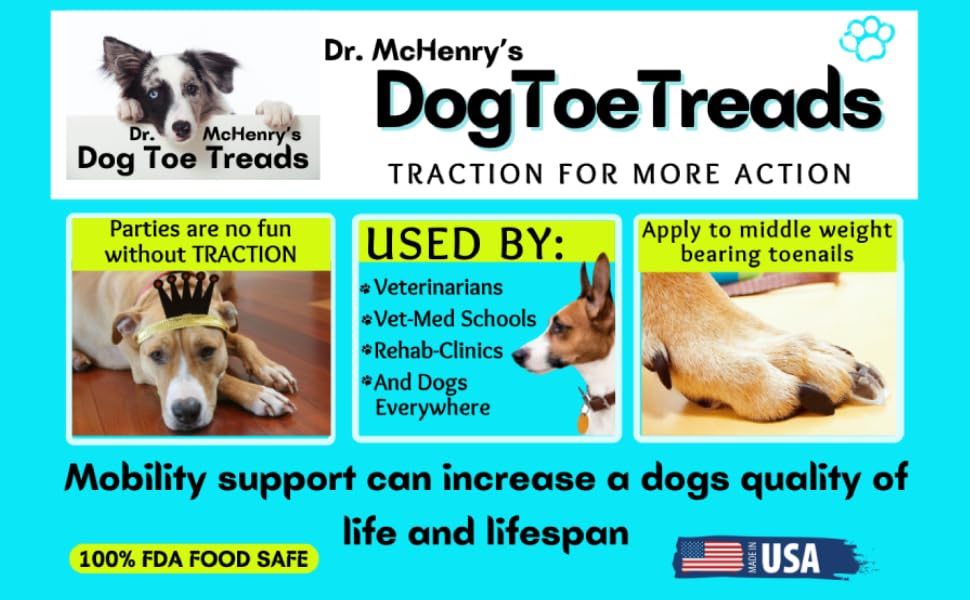 Dr. McHenry's Dog Toe Treads muestra aplicación fácil sin molestar al perro.