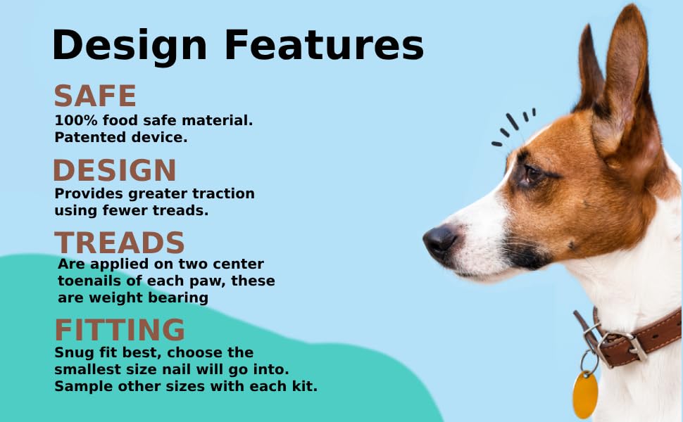 Dr. McHenry's Dog Toe Treads diseño discreto para movilidad diaria.